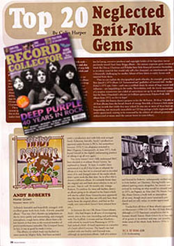 Record Collector article on Andy Roberts, HOME GROWN