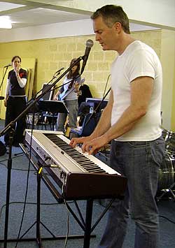 Tim Firth at the keyboards